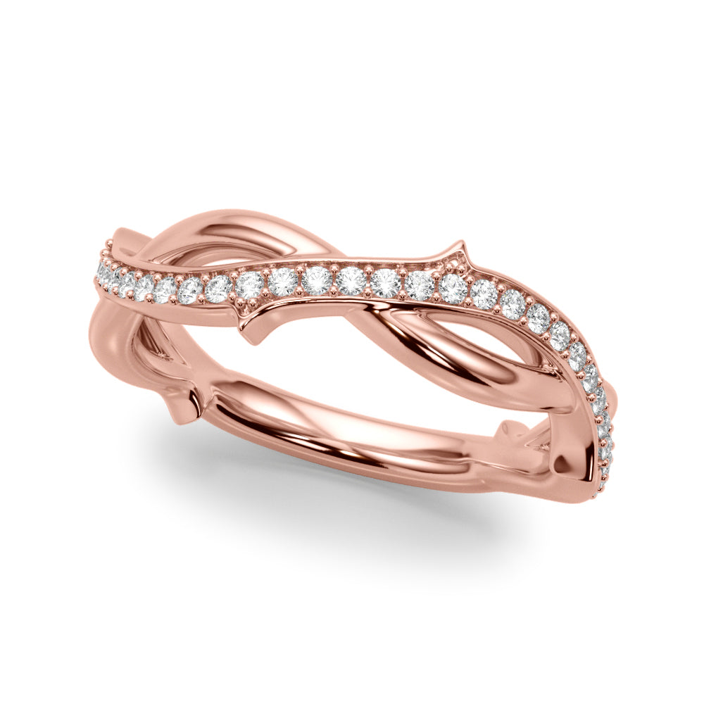 Vine Grove lab-grown diamond band, 14k gold