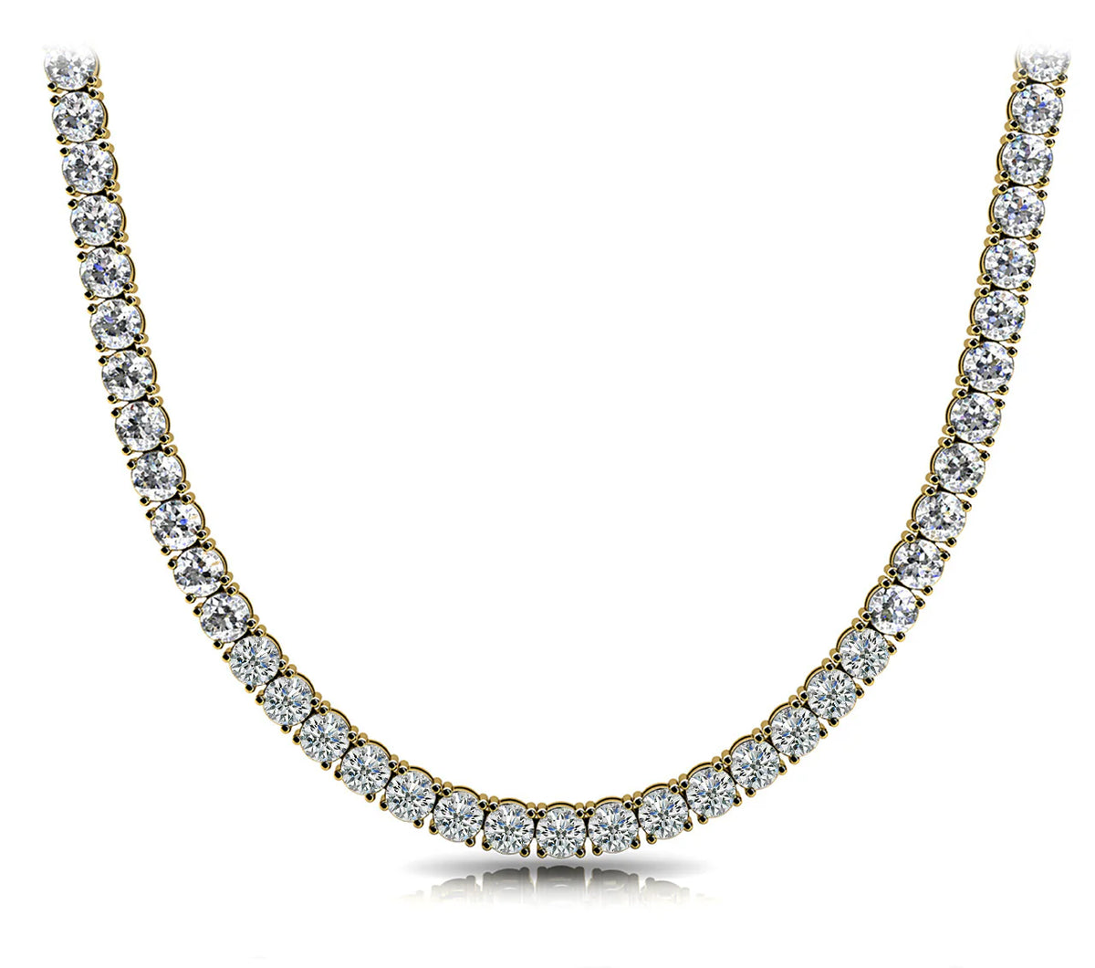 Daylight Line lab-grown diamond tennis necklace, 14k gold