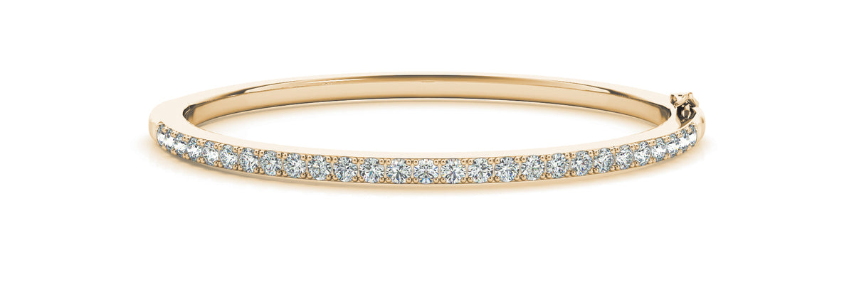 Daylight Curve lab-grown diamond bangle, 14k yellow gold#Color_Yellow Gold