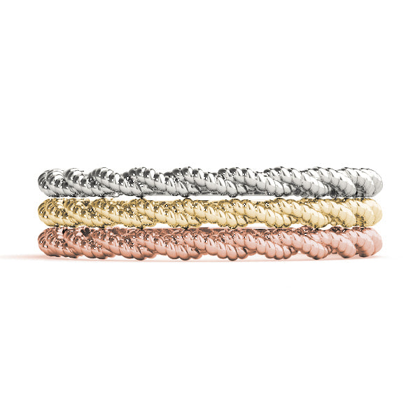 Bound Braid 14k gold braided band