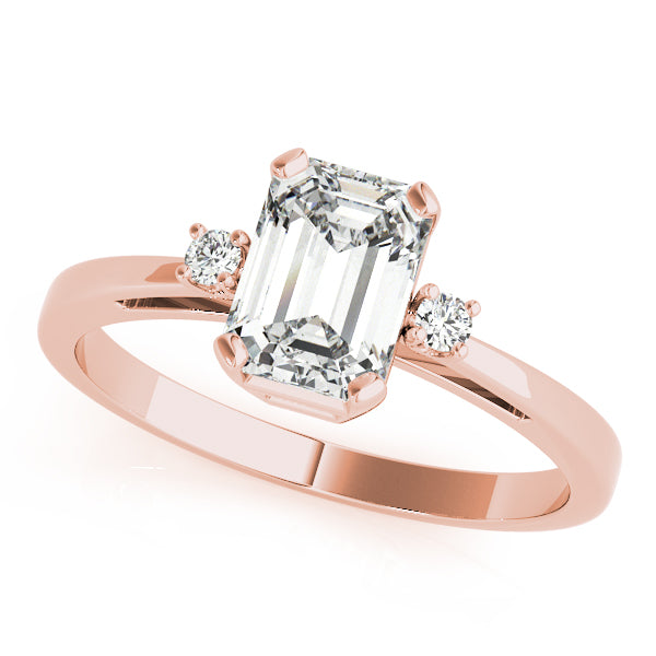 Blessed Row lab-grown diamond three-stone engagement ring, 14k rose gold#Color_Rose Gold
