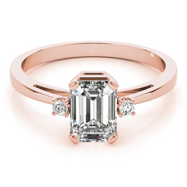 Blessed Row lab-grown diamond three-stone engagement ring, 14k rose gold#Color_Rose Gold