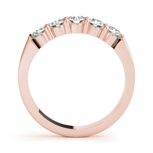 Shared Promise lab-grown diamond shared-prong band, 14k rose gold#Color_Rose Gold