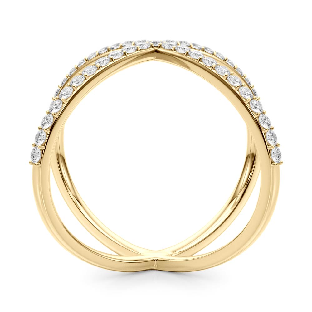 Crossed Vow lab-grown diamond ring, 14k yellow gold#Color_Yellow Gold