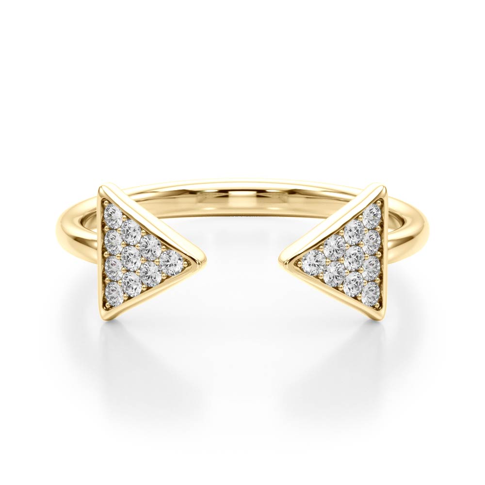 Double Favor lab-grown diamond ring, 14k gold