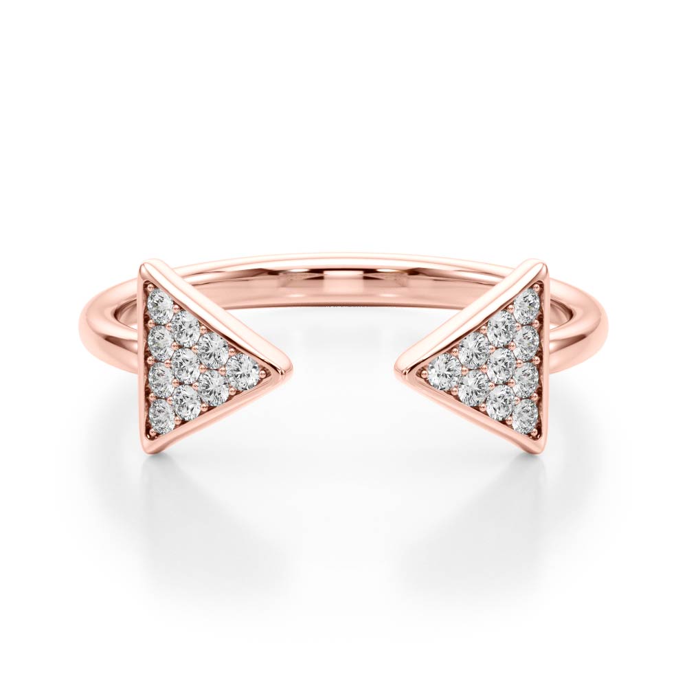 Double Favor lab-grown diamond ring, 14k gold