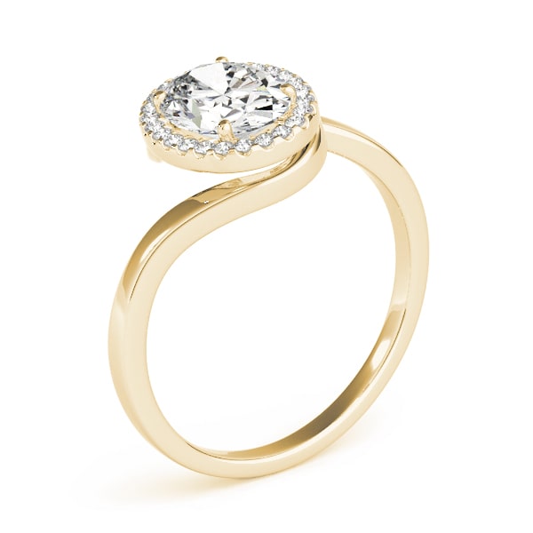 Oval Vow lab-grown diamond halo engagement ring, 14k yellow gold#Color_Yellow Gold