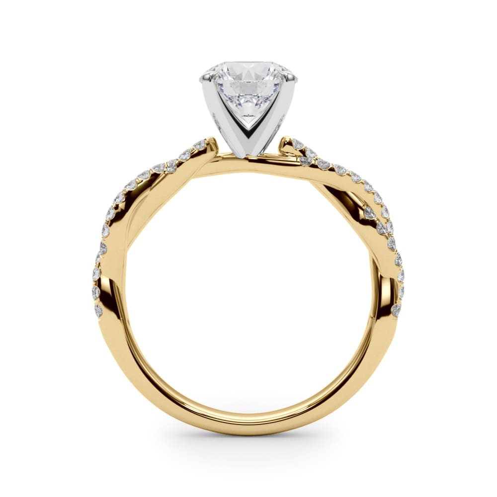 Woven Word lab-grown diamond engagement ring, 14k yellow gold#Color_Yellow Gold