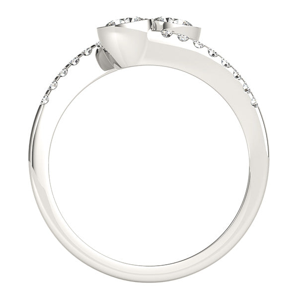 Twin Vow lab-grown diamond toi et moi ring, 14k gold