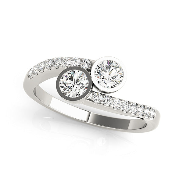 Twin Vow lab-grown diamond toi et moi ring, 14k gold