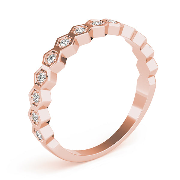 Orbit Hex lab-grown diamond band, 14k rose gold#Color_Rose Gold