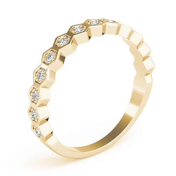 Orbit Hex lab-grown diamond band, 14k yellow gold#Color_Yellow Gold