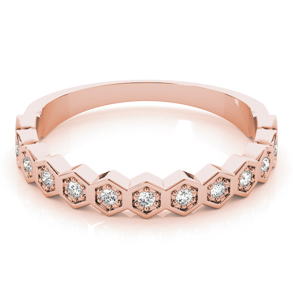 Orbit Hex lab-grown diamond band, 14k rose gold#Color_Rose Gold