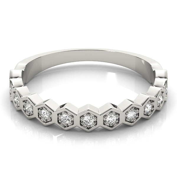 Orbit Hex lab-grown diamond band, 14k white gold#Color_White Gold