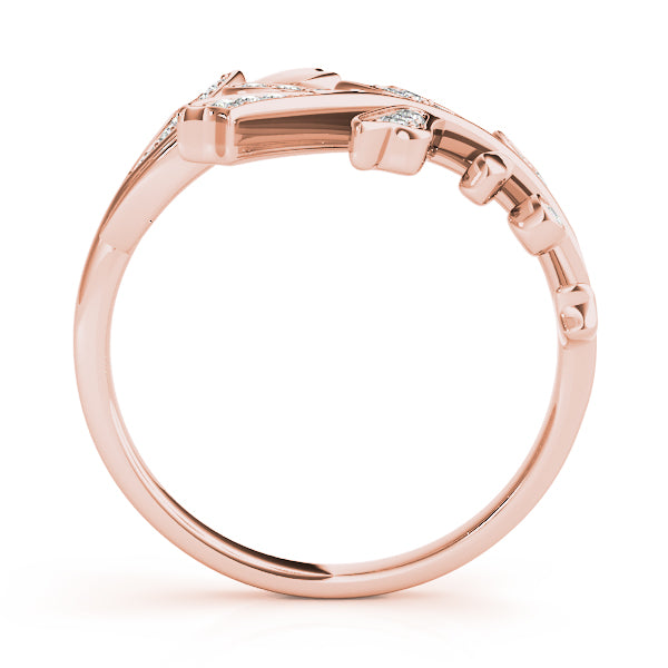 Leaf Flourish lab-grown diamond ring, 14k gold