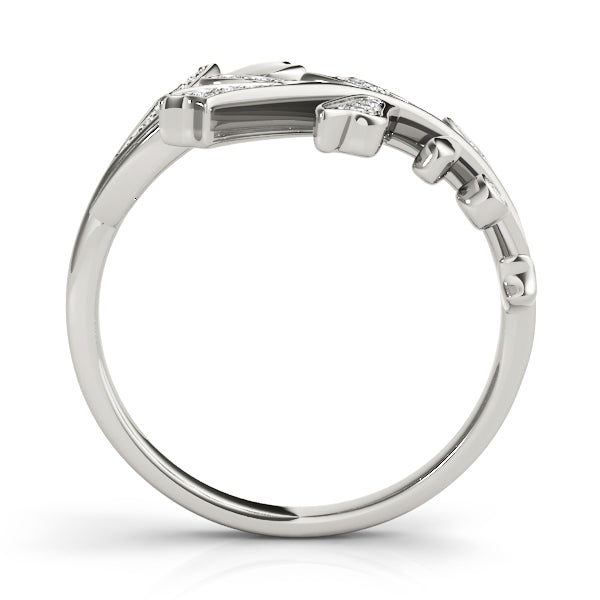 Leaf Flourish lab-grown diamond ring, 14k gold
