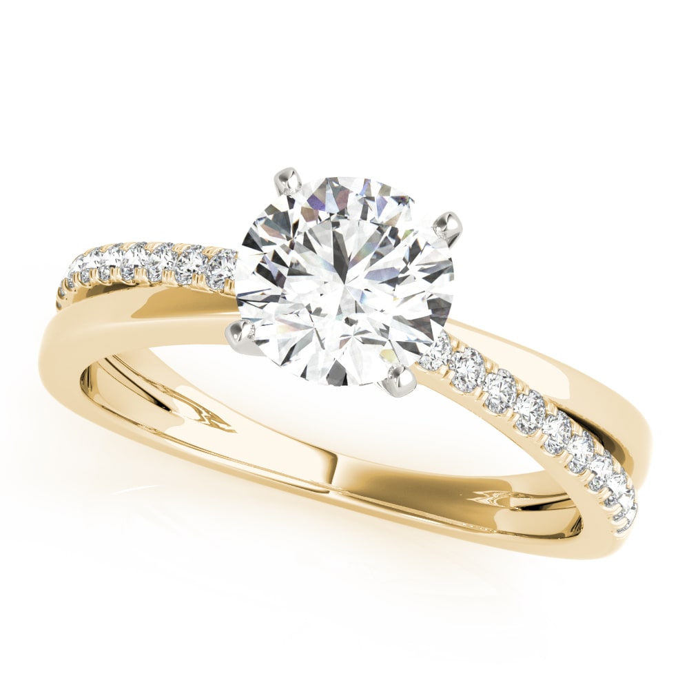 Entwined Vow lab-grown diamond twist engagement ring, 14k yellow gold#Color_Yellow Gold