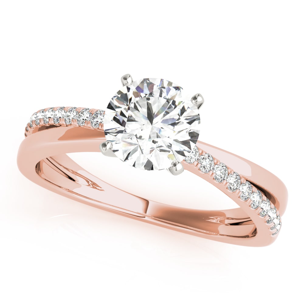 Entwined Vow lab-grown diamond twist engagement ring, 14k rose gold#Color_Rose Gold