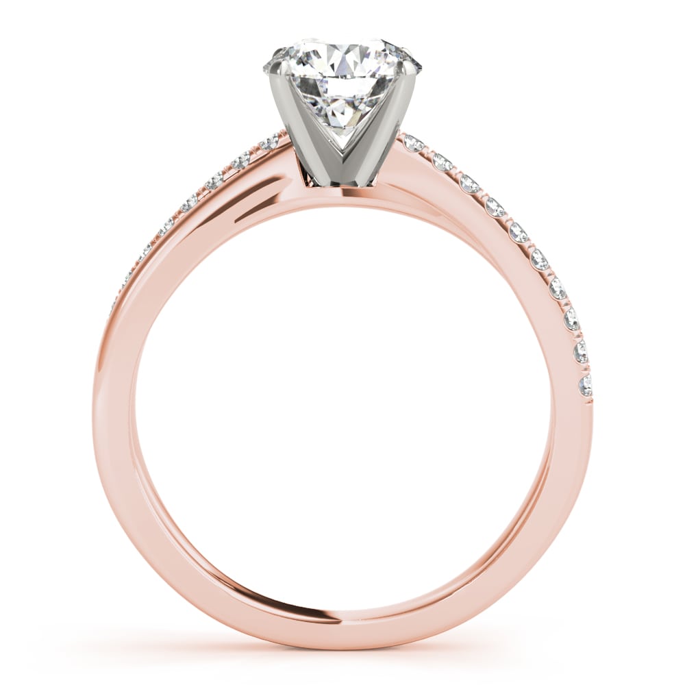 Entwined Vow lab-grown diamond twist engagement ring, 14k rose gold#Color_Rose Gold