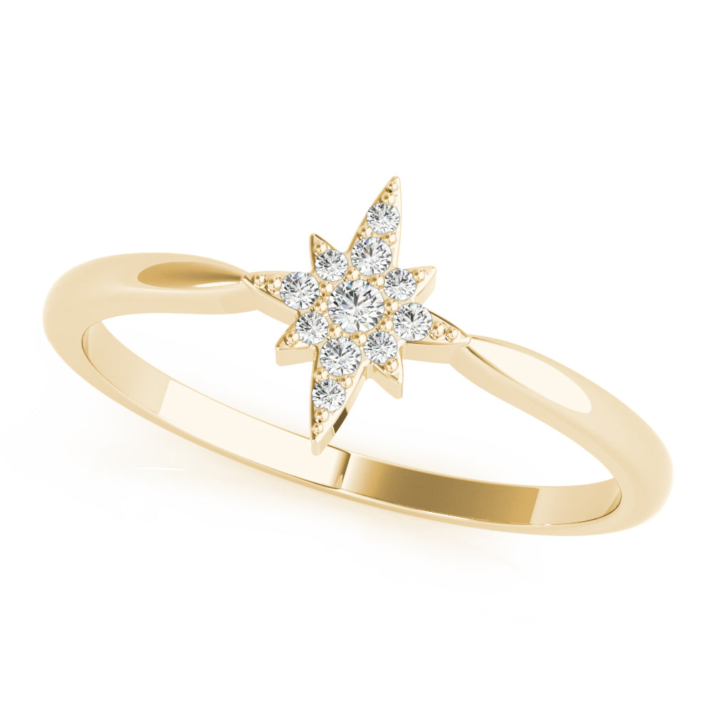 Star Flare lab-grown diamond ring, 14k gold
