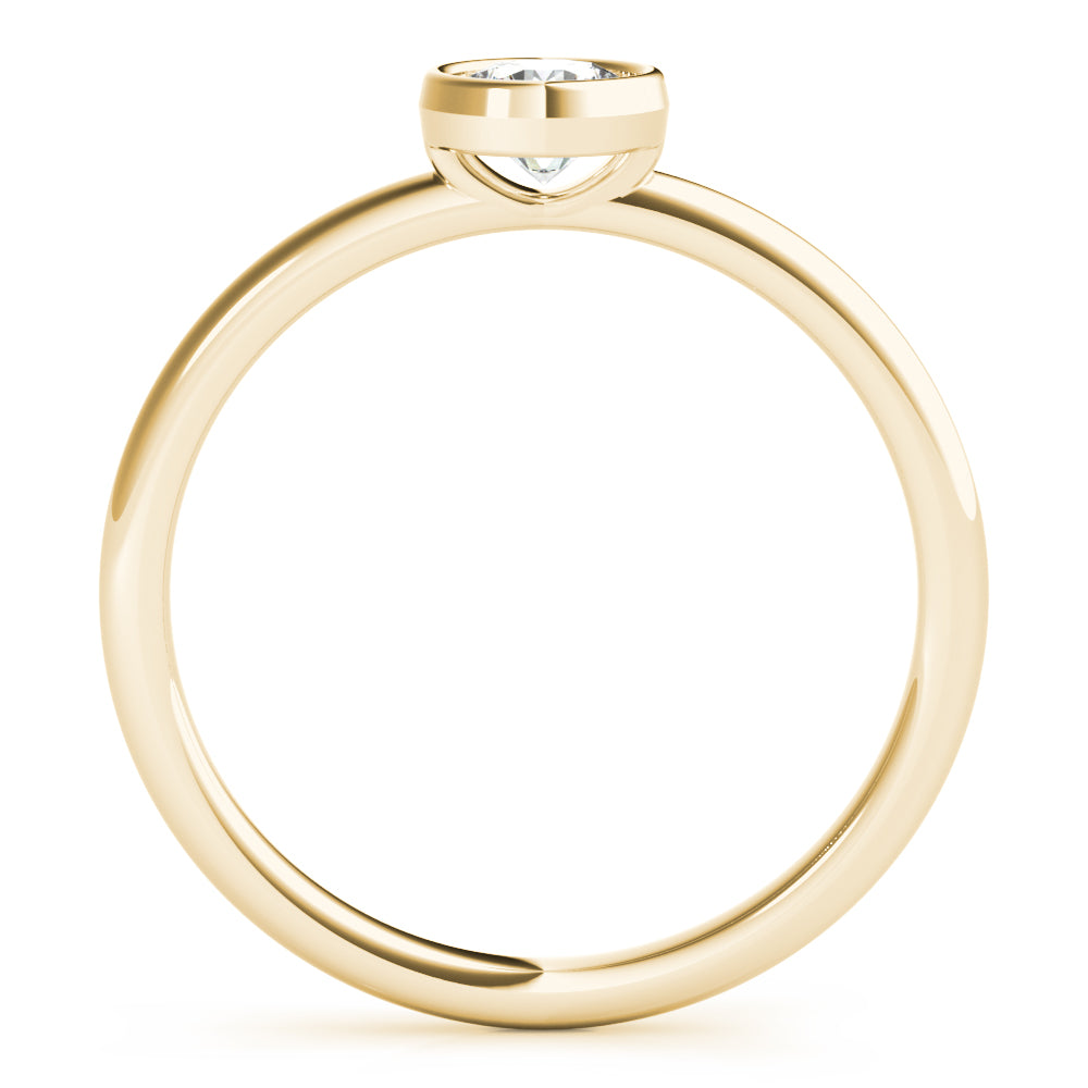 Single Word lab-grown diamond solitaire ring, 14k gold