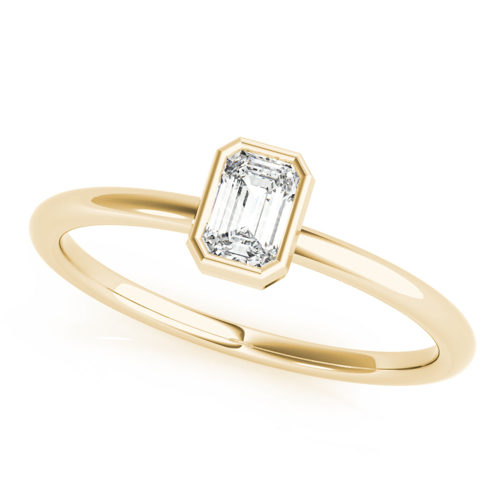 Bezel Pledge lab-grown diamond solitaire, 14k gold