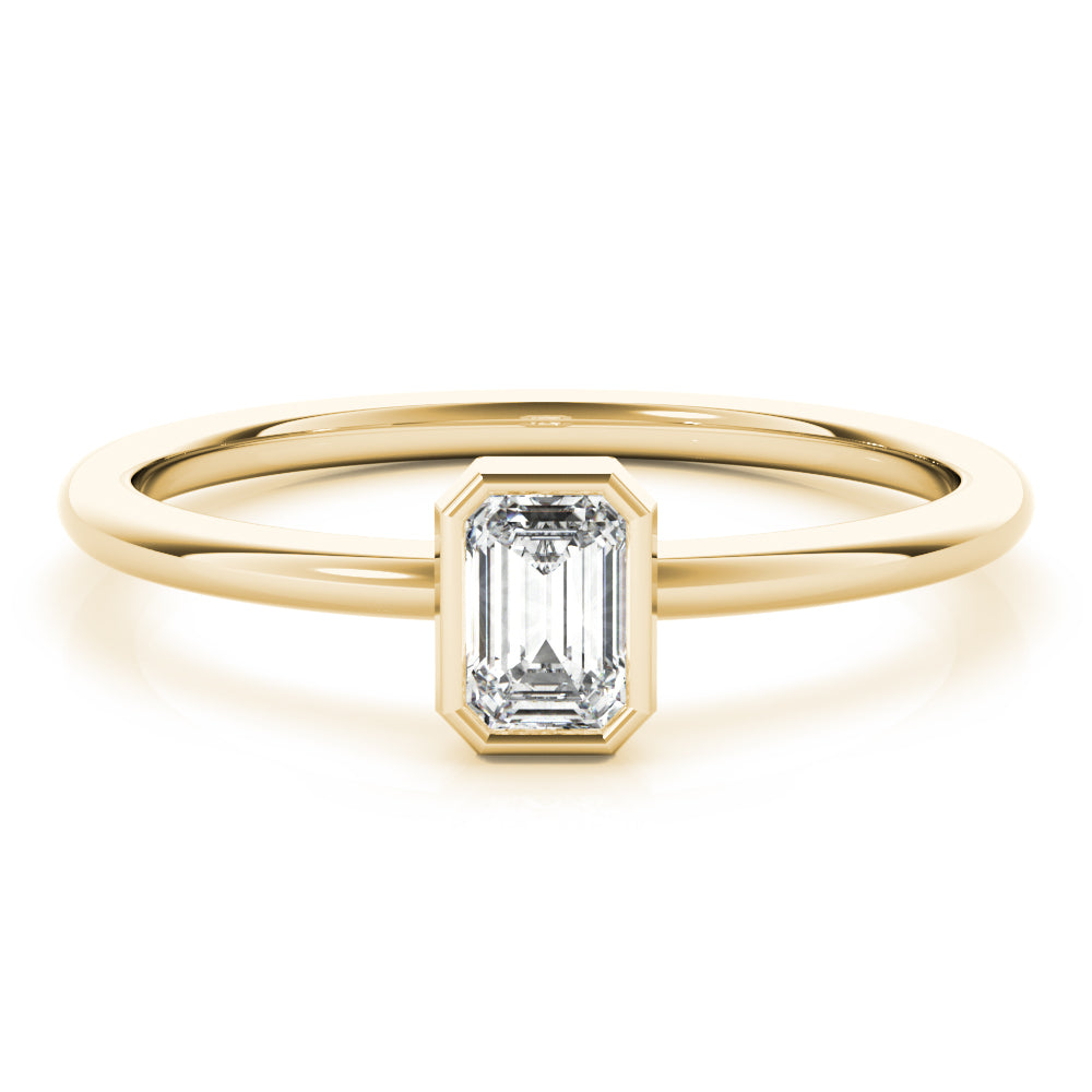 Bezel Pledge lab-grown diamond solitaire, 14k gold