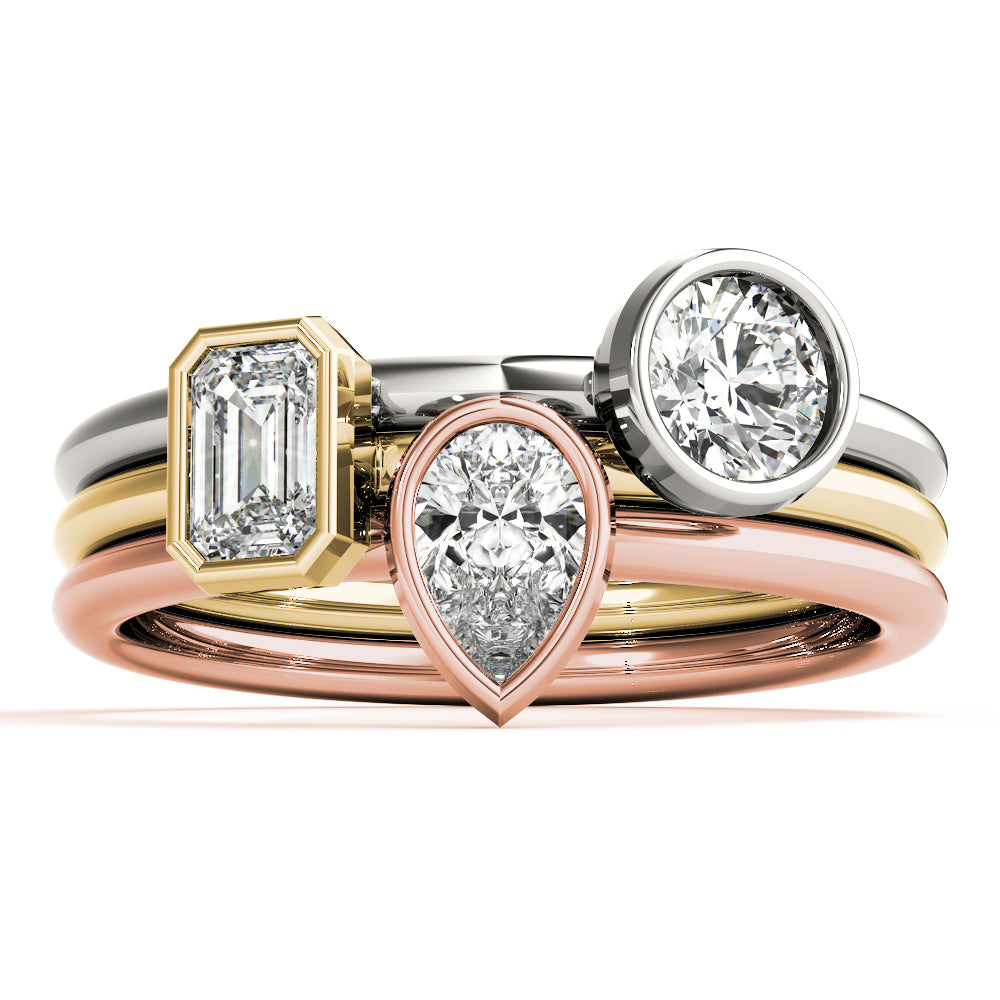 Bezel Pledge lab-grown diamond solitaire, 14k gold