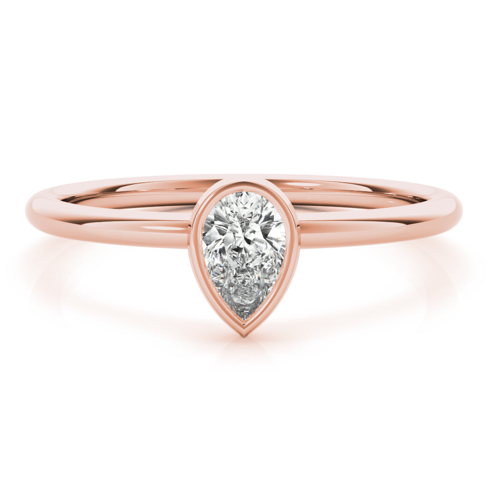 Pear Vow lab-grown diamond ring, 14k gold
