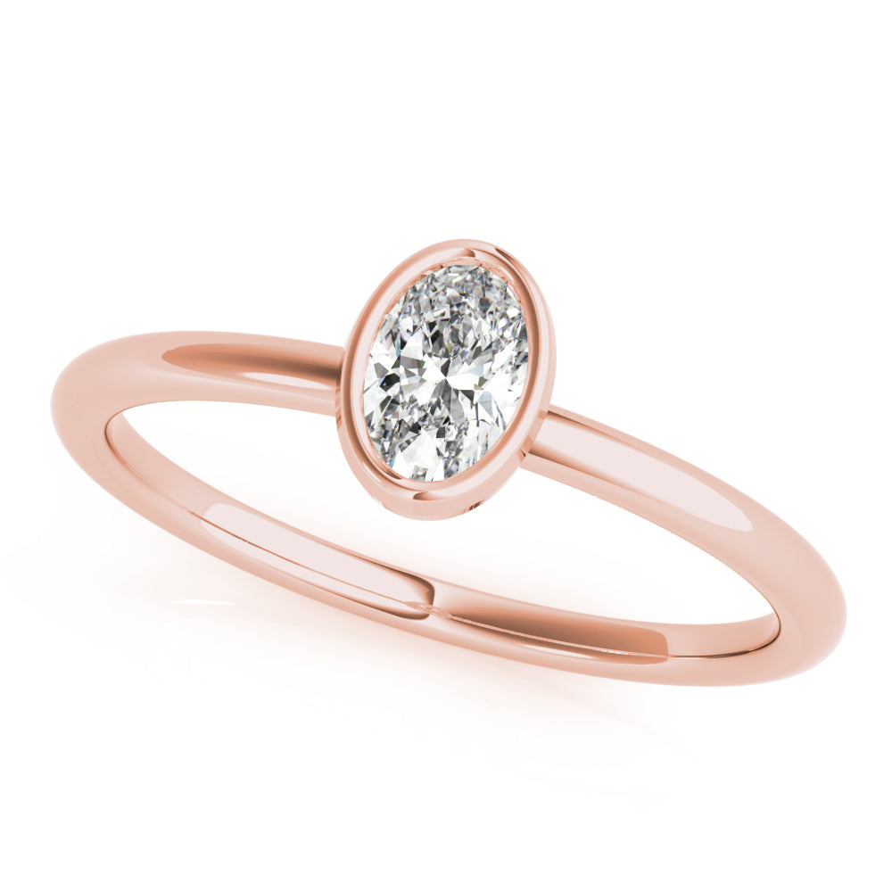 Oval Promise lab-grown diamond ring, 14k gold