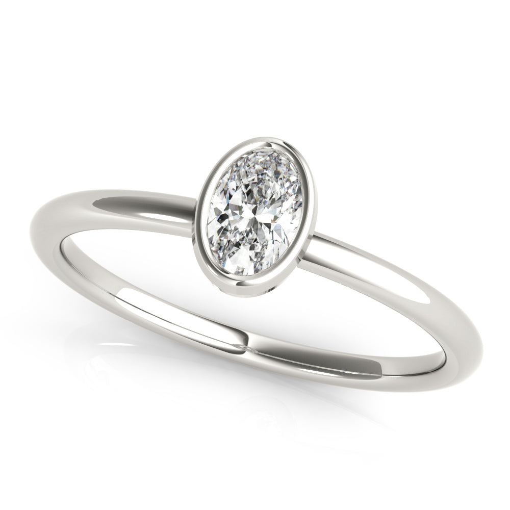 Oval Promise lab-grown diamond ring, 14k gold