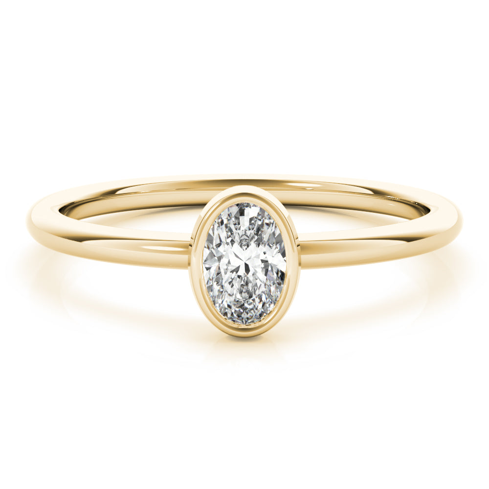 Oval Promise lab-grown diamond ring, 14k gold