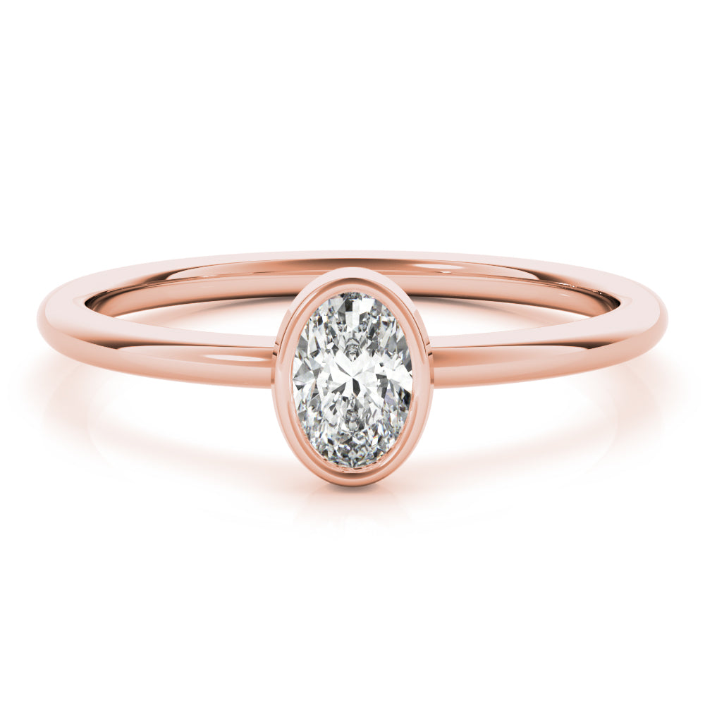 Oval Promise lab-grown diamond ring, 14k gold