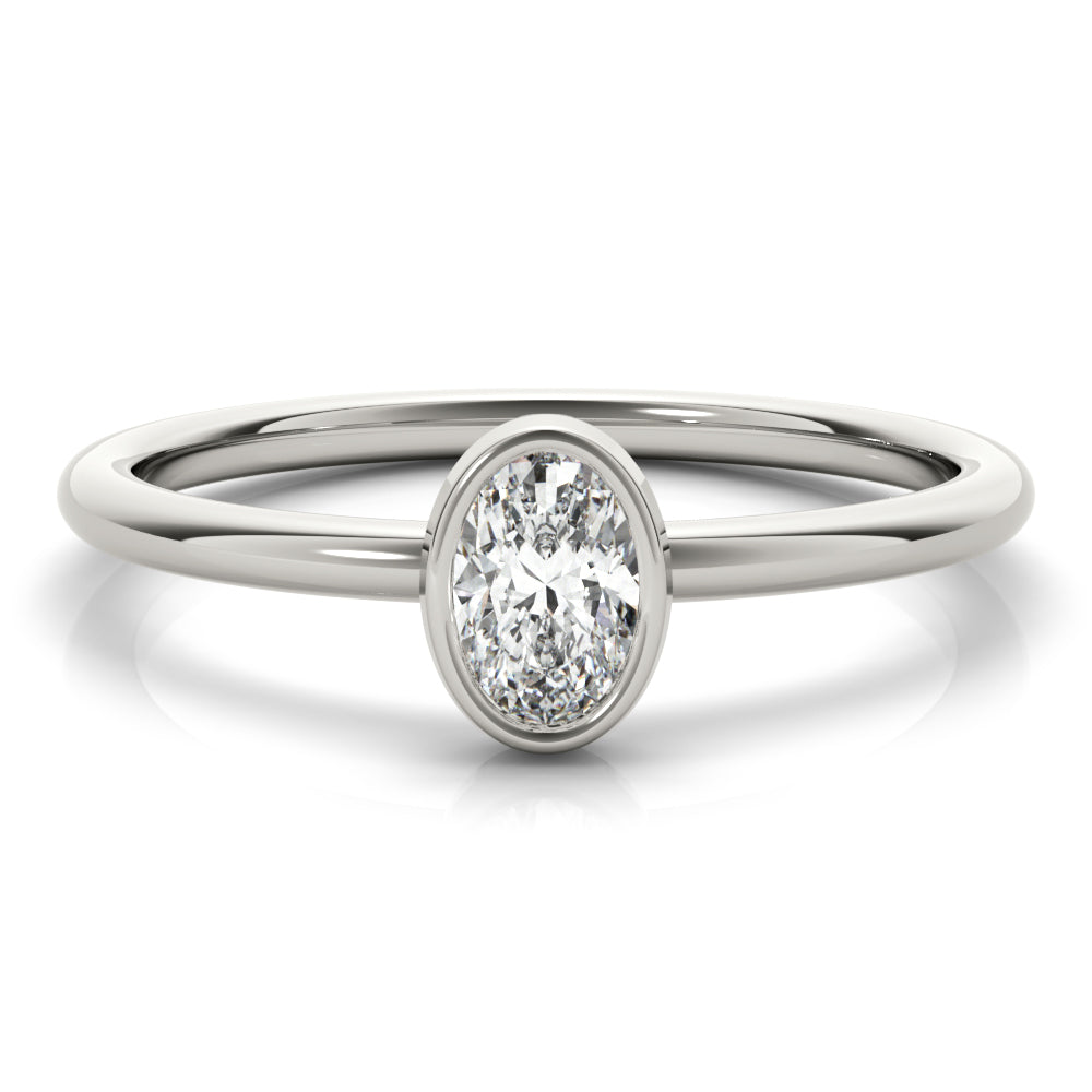 Oval Promise lab-grown diamond ring, 14k gold