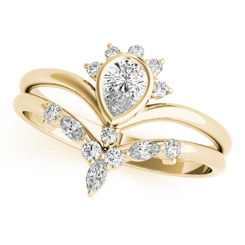 Gathered Bloom lab-grown diamond ring, 14k yellow gold#Color_Yellow Gold