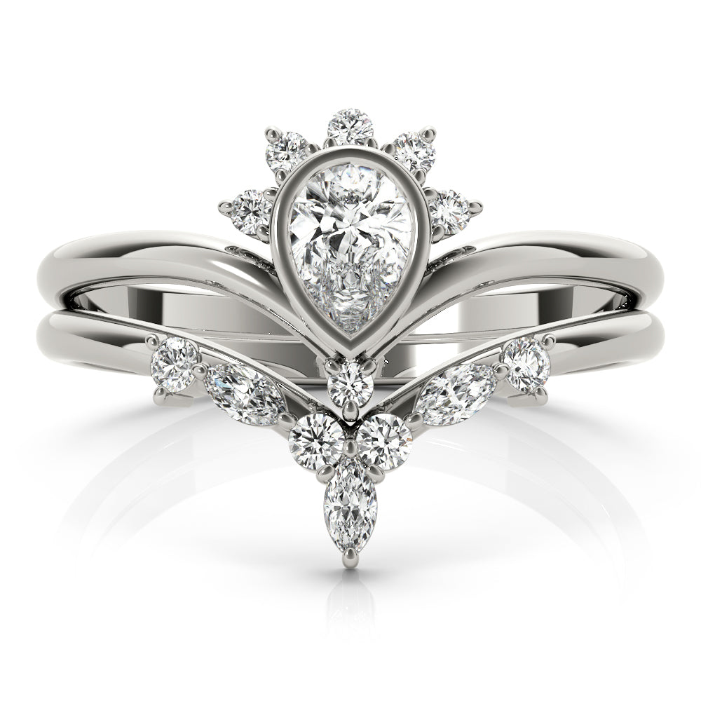 Gathered Bloom lab-grown diamond ring, 14k white gold#Color_White Gold