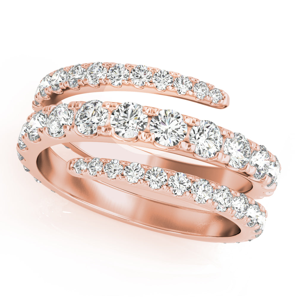 Spiral Grace lab-grown diamond wrap ring, 14k rose gold#Color_Rose Gold