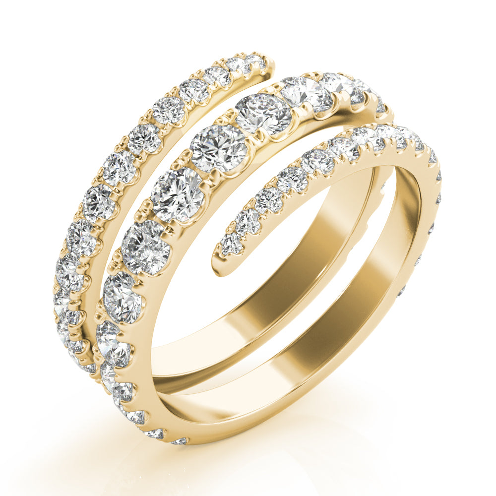 Spiral Grace lab-grown diamond wrap ring, 14k yellow gold#Color_Yellow Gold