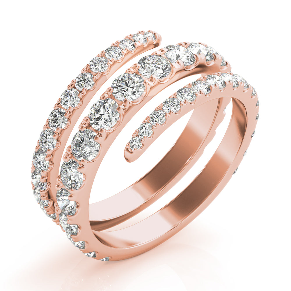 Spiral Grace lab-grown diamond wrap ring, 14k rose gold#Color_Rose Gold