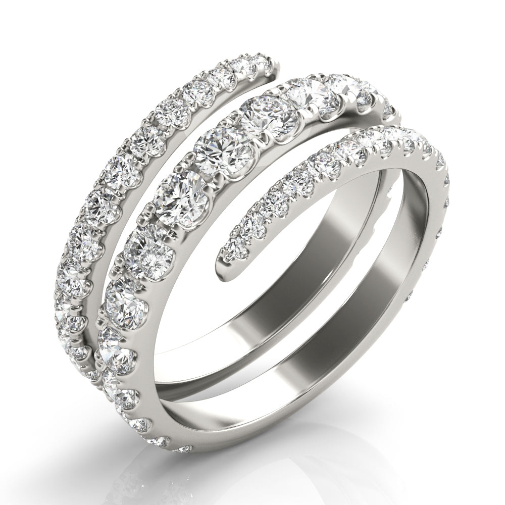 Spiral Grace lab-grown diamond wrap ring, 14k white gold#Color_White Gold