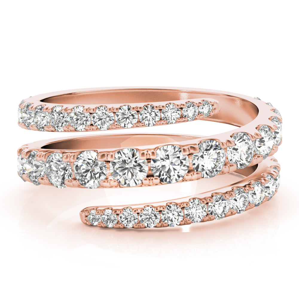 Spiral Grace lab-grown diamond wrap ring, 14k rose gold#Color_Rose Gold