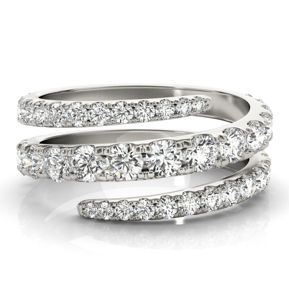 Spiral Grace lab-grown diamond wrap ring, 14k white gold#Color_White Gold