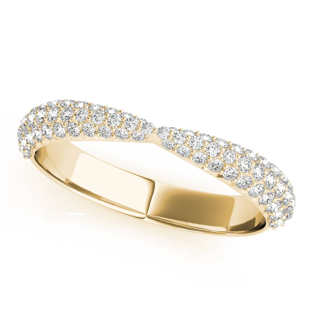 Crossed Blessing lab-grown diamond crossover band, 14k yellow gold#Color_Yellow Gold