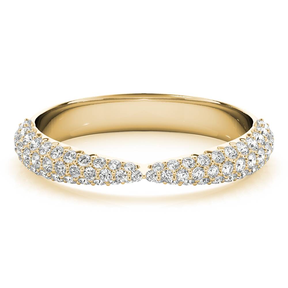 Crossed Blessing lab-grown diamond crossover band, 14k yellow gold#Color_Yellow Gold