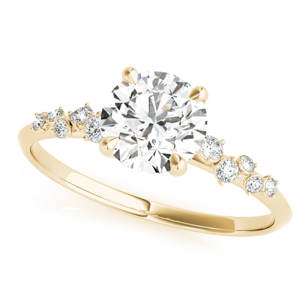 Favored Bloom lab-grown diamond engagement ring, 14k yellow gold#Color_Yellow Gold