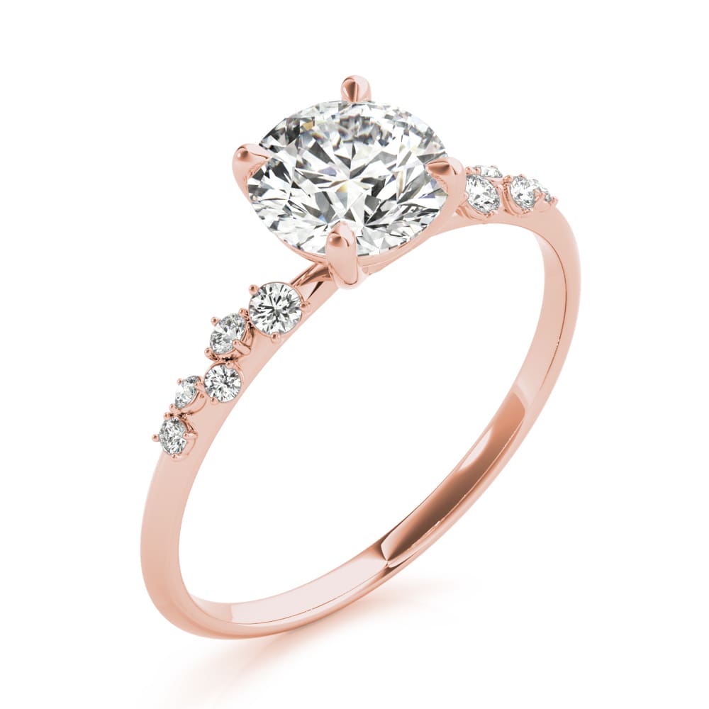 Favored Bloom lab-grown diamond engagement ring, 14k rose gold#Color_Rose Gold