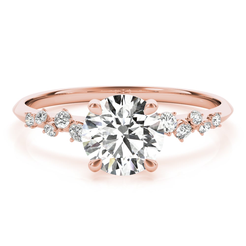 Favored Bloom lab-grown diamond engagement ring, 14k rose gold#Color_Rose Gold