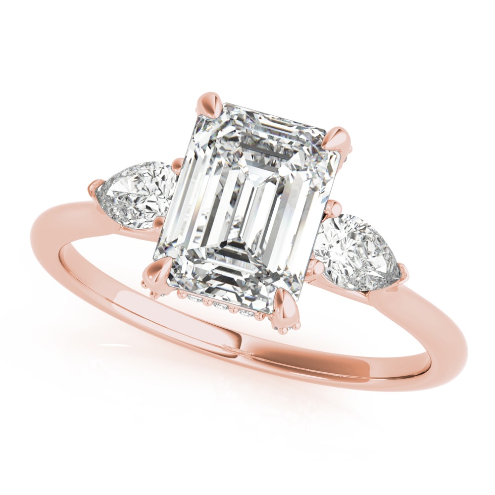 Given Grace lab-grown diamond engagement ring, 14k rose gold#Color_Rose Gold
