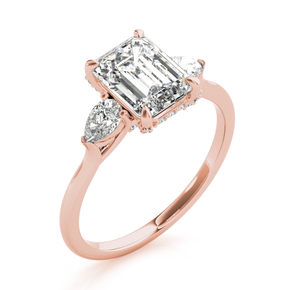Given Grace lab-grown diamond engagement ring, 14k rose gold#Color_Rose Gold