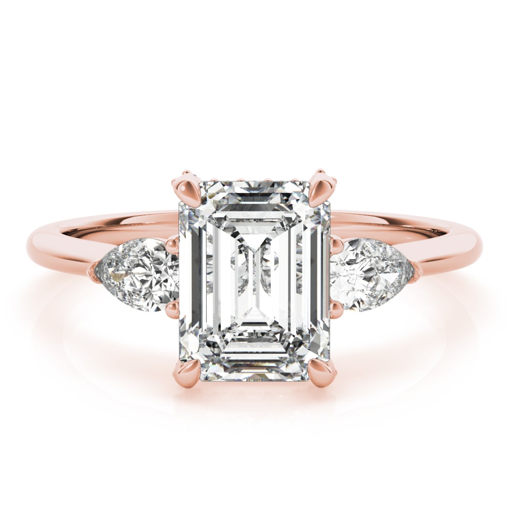 Given Grace lab-grown diamond engagement ring, 14k rose gold#Color_Rose Gold